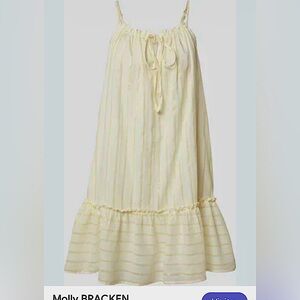 NWT Molly Bracken Gold And White Dress